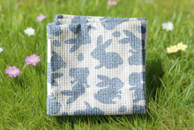 Load image into Gallery viewer, Blue Easter Bunny Kitchen Dish Towel