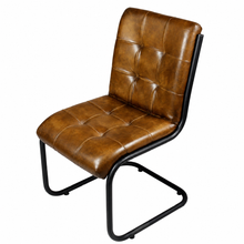 Load image into Gallery viewer, Camel Leather Dining Chair