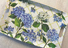 Load image into Gallery viewer, Hydrangea Floral Bamboo Serving Tray
