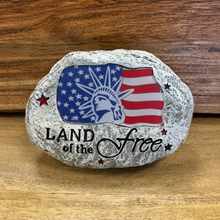 Load image into Gallery viewer, Solar American Flag Faux Rock Collection