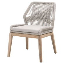 Load image into Gallery viewer, Indoor/Outdoor Taupe and White Loom Dining Chair