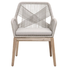 Load image into Gallery viewer, Indoor/Outdoor Taupe and White Loom Dining Chair