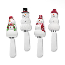Load image into Gallery viewer, Snowmen Cheese Spreader Set