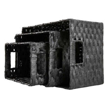 Load image into Gallery viewer, Black Paper Rope Baskets- S/2