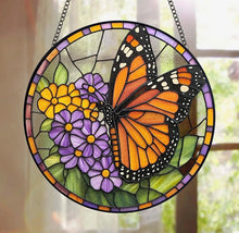Load image into Gallery viewer, Monarch Butterfly Stained Glass Suncatcher Collection