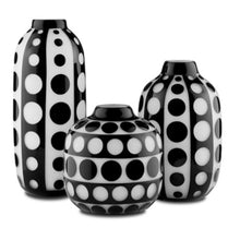 Load image into Gallery viewer, Geometric Black & White Spotted Vase Collection