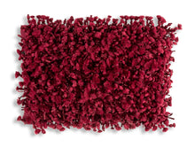 Load image into Gallery viewer, Shaggy Pom Pom & Ribbon Pillow- Red