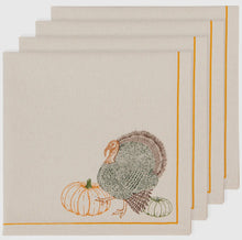 Load image into Gallery viewer, Cornucopia Thanksgiving Napkins S/4