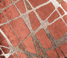 Load image into Gallery viewer, Abstract Rust Gold Pillow