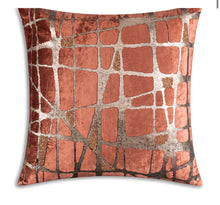 Load image into Gallery viewer, Abstract Rust Gold Pillow