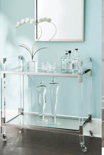 Load image into Gallery viewer, Porcelain Orchid Stem in Silver Leaf Iron on Crystal Base