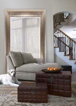 Load image into Gallery viewer, Oversize Silver Leaf Champagne Floor Mirror