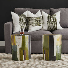 Load image into Gallery viewer, Abstract Ceramic Garden Stool