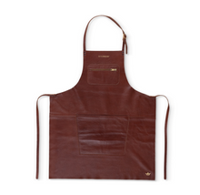 Load image into Gallery viewer, Brown Leather Zipper Style Apron