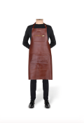 Load image into Gallery viewer, Brown Leather Zipper Style Apron