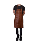 Load image into Gallery viewer, Brown Leather Zipper Style Apron