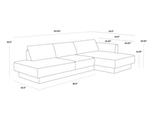 Load image into Gallery viewer, Contemporary Two-Piece Sectional-Navy