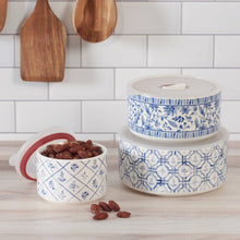 Load image into Gallery viewer, Blue Florals Server Set