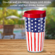 Load image into Gallery viewer, Patriotic Flag Insulated Travel Tumbler