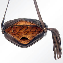 Load image into Gallery viewer, Aqua Genuine Leather Crossbody Bag