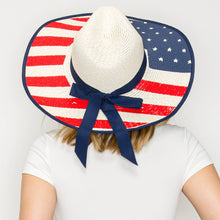 Load image into Gallery viewer, Floppy Oversized USA Flag Sun Hat