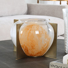 Load image into Gallery viewer, Amber Swirl Vase
