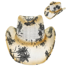 Load image into Gallery viewer, Western Palm Straw Woven Cowboy Hat