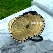 Load image into Gallery viewer, Handcrafted Straw Tote Bag w/ Cactus Embroidery