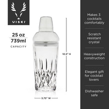 Load image into Gallery viewer, Cut-Crystal Cocktail Shaker with Built-in Strainer