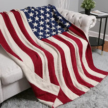 Load image into Gallery viewer, American Flag Soft Throw Blanket