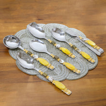 Load image into Gallery viewer, Lemon Bubbles: Mother-of-Pearl Serving Collection