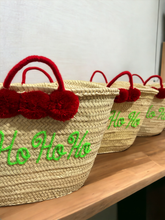 Load image into Gallery viewer, Handmade Straw Christmas Tote Handbag