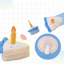 Load image into Gallery viewer, Blue Birthday Cake Dog Toy