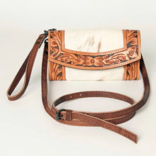 Load image into Gallery viewer, Crossbody Hand-Painted Leather & Cowhide