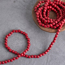 Load image into Gallery viewer, Cranberry-Stained Wood Bead Garlands