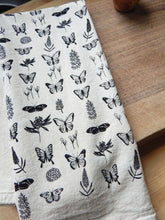 Load image into Gallery viewer, Hand Printed Butterfly Kitchen Dish Towel Collection