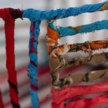 Load image into Gallery viewer, Recycled Sari Wrapped Wire Basket