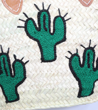 Load image into Gallery viewer, Cactus Straw Tote Handbag