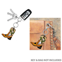 Load image into Gallery viewer, Cowboy Boot Sunflower Keychain