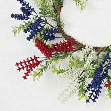 Load image into Gallery viewer, Patriotic Heather Wreath & Boxwood Collection