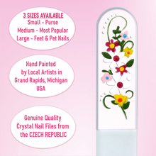 Load image into Gallery viewer, Spring Floral Crystal Nail File