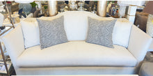 Load image into Gallery viewer, Off White Sofa with Silver Nailheads
