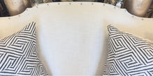 Load image into Gallery viewer, Off White Sofa with Silver Nailheads