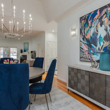 Load image into Gallery viewer, Checkerboard Four Door Pewter Gray Cabinet