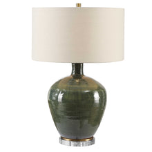 Load image into Gallery viewer, Elva Green Glaze Table Lamp