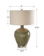 Load image into Gallery viewer, Elva Green Glaze Table Lamp