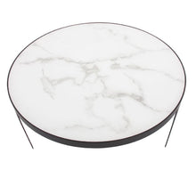 Load image into Gallery viewer, Hand Painted Glass & Metal Coffee/End Table