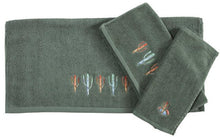 Load image into Gallery viewer, Embroidered Cactus Bath Towel Set 3-piece