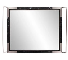 Load image into Gallery viewer, Art Deco Black Marble  & Mirror Tray