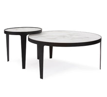 Load image into Gallery viewer, Hand Painted Glass & Metal Coffee/End Table